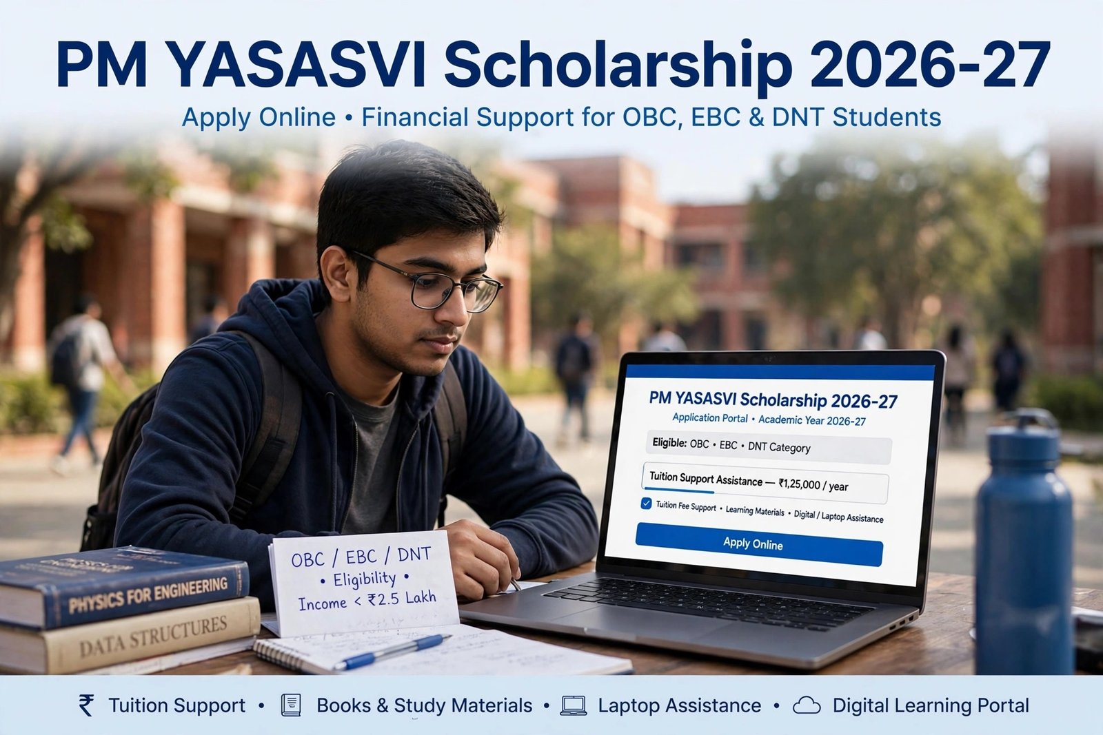 PM YASASVI Scholarship 2026-27: Apply Online, Eligibility, Amount & Last Date
